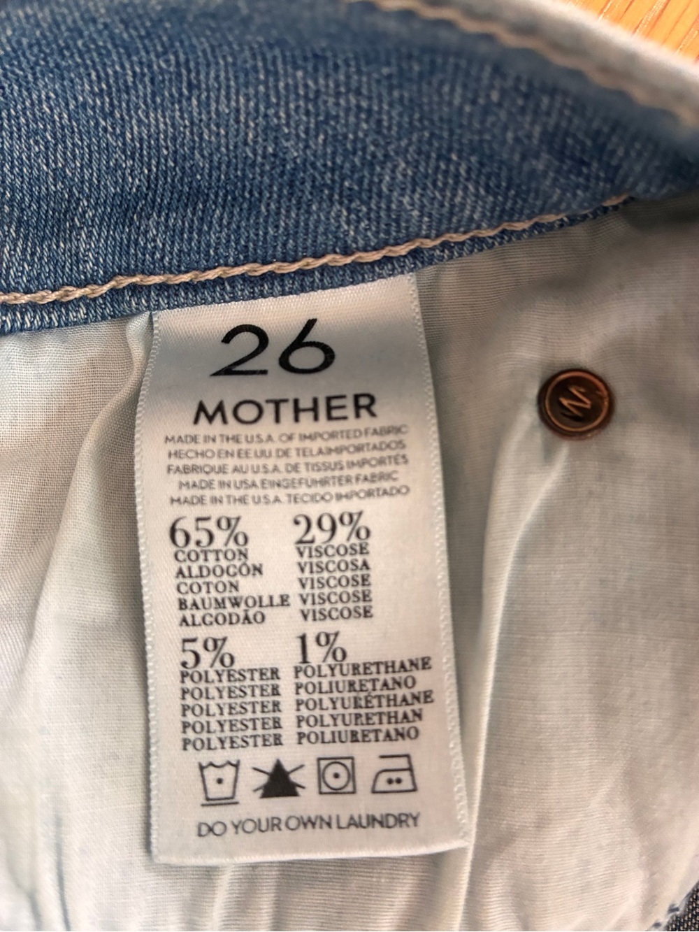Mother-The Rascal-Blue-Straight-Leg-Denim-Jeans-Classic-Preppy-26 - Picture 7 of 11
